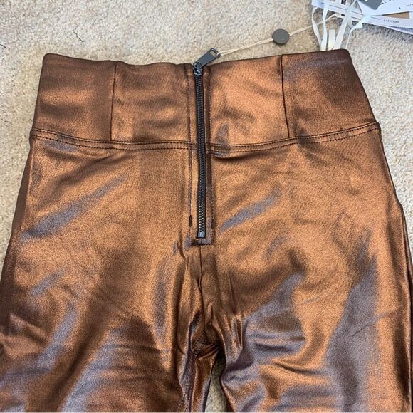 𝅺FREDDY WR.UP metallic bronze copper skinny high waisted leggings Sz S NWT RARE - Picture 5 of 16